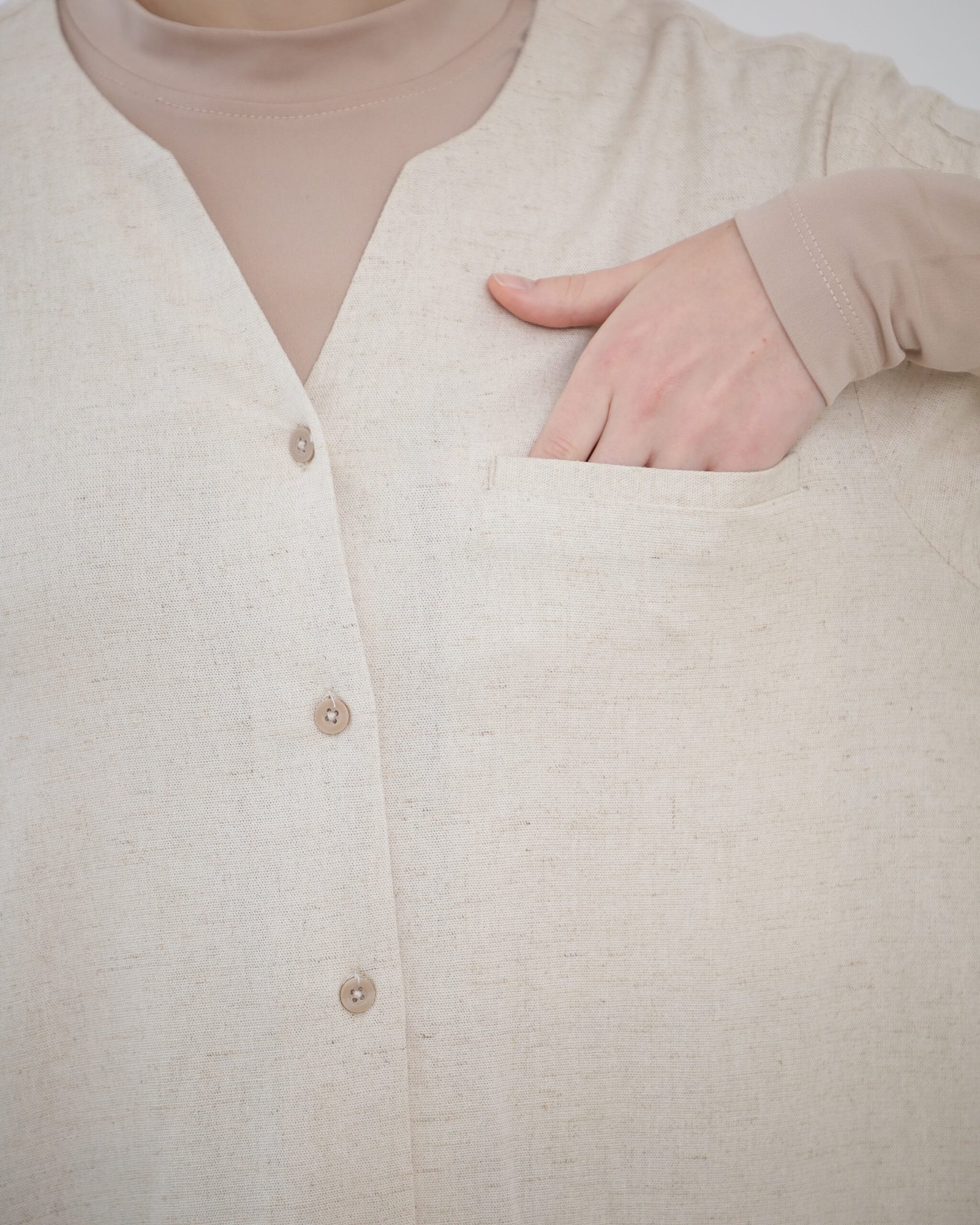 Ivory Verves Tunic - Gambar 7